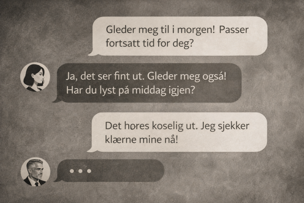 Chat-bobler med rolig, respektfull tone (uten intime detaljer).
Langsiktig samarbeid med en sukkerpappa – ærlig kommunikasjon for sugarbaby på sukkerpappa.com